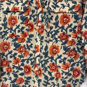 Collared Button Down Cotton Shirt